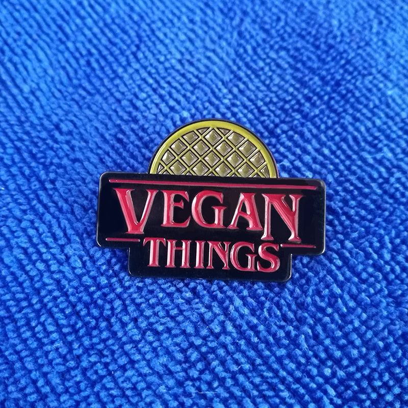 Funny Vegan Pin Stranger Things