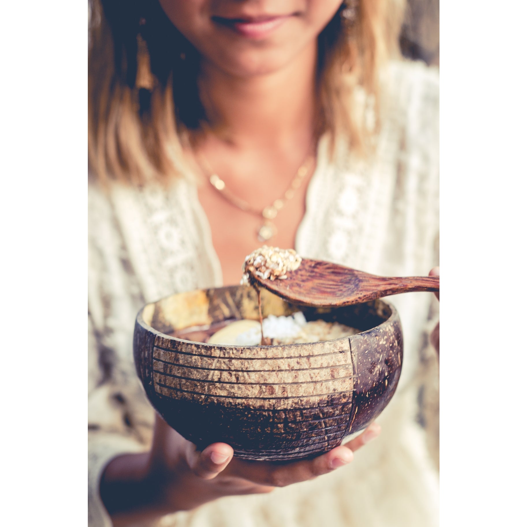 Coconut Bowls - Eco-friendly wooden coconut bowl & spoon