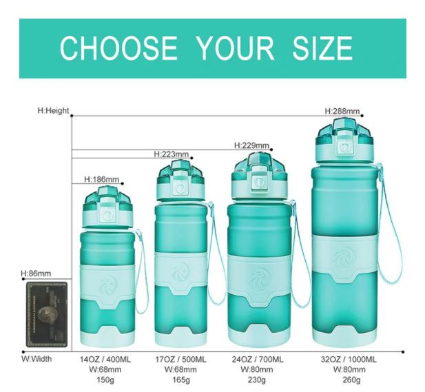 Portable Leak-proof Protein Shaker Water Bottles