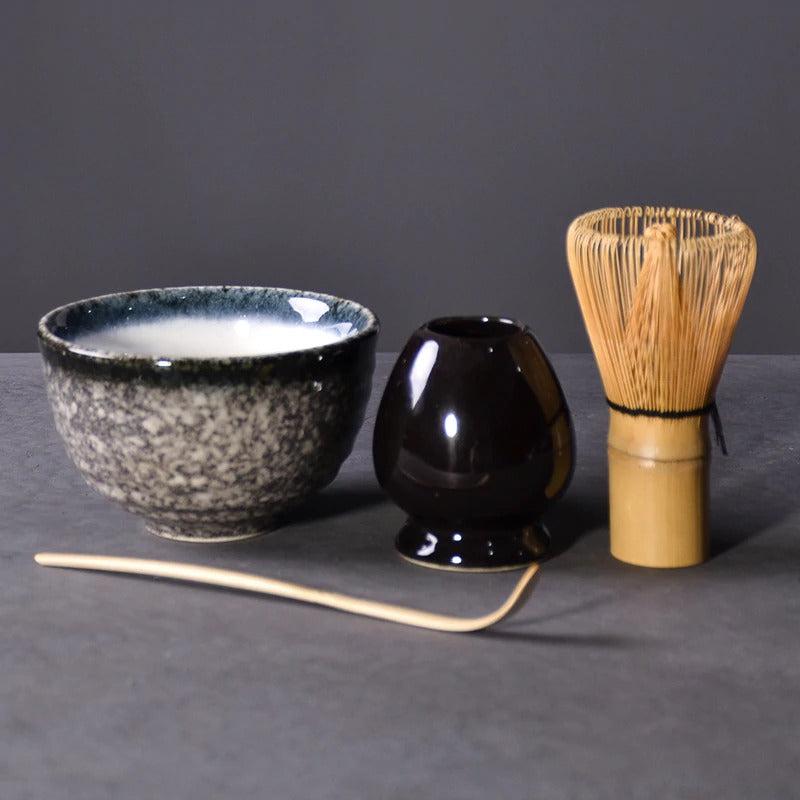 Traditional Bamboo Matcha Bowl Whisk Holder Sets