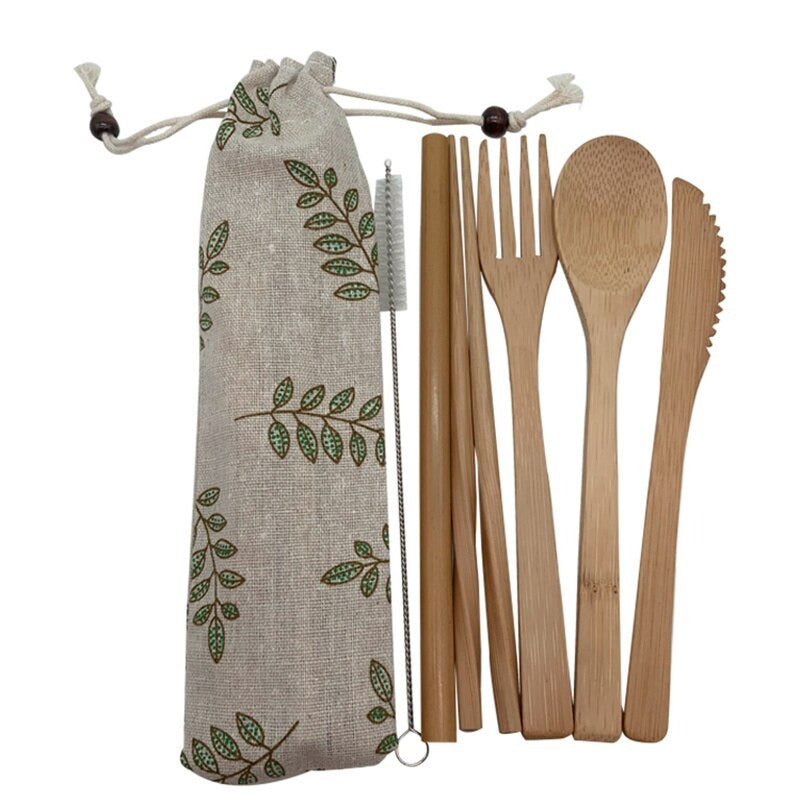 Bamboo Travel Utensils Cutlery Set – Wild Vegano
