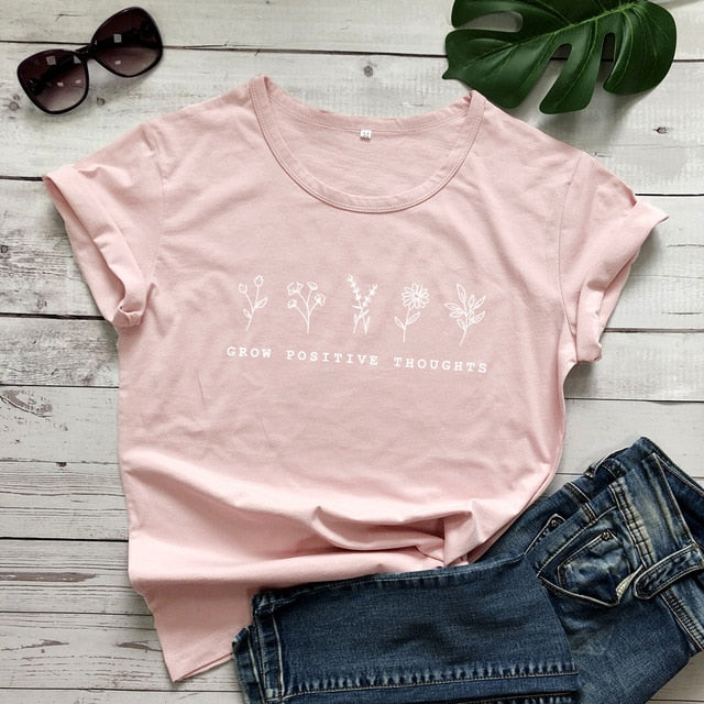 Women's Grow Positive Thoughts T-shirt