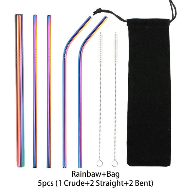 Reusable Stainless Steel Straight Straws