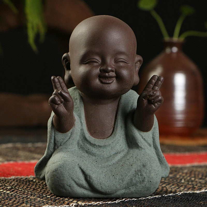 Cute Baby Buddha Statues Monk – Wild Vegano